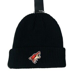 Arizona Coyotes Adidas Men's Primary Logo Cuffed Knit Hat Black‎ One Size NWT